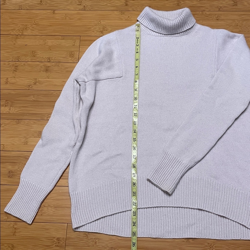 Athleta Bedford Turtleneck Sweater Size XS Wool Cashmere High Low Mock Neck Pink - Picture 14 of 14